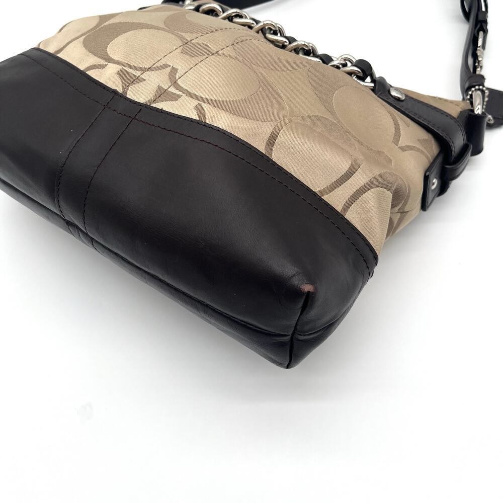 COACH Signature Hobo Braided Chain Shoulder Bag, RARE MEDALLION CHARM - Picture 11 of 11